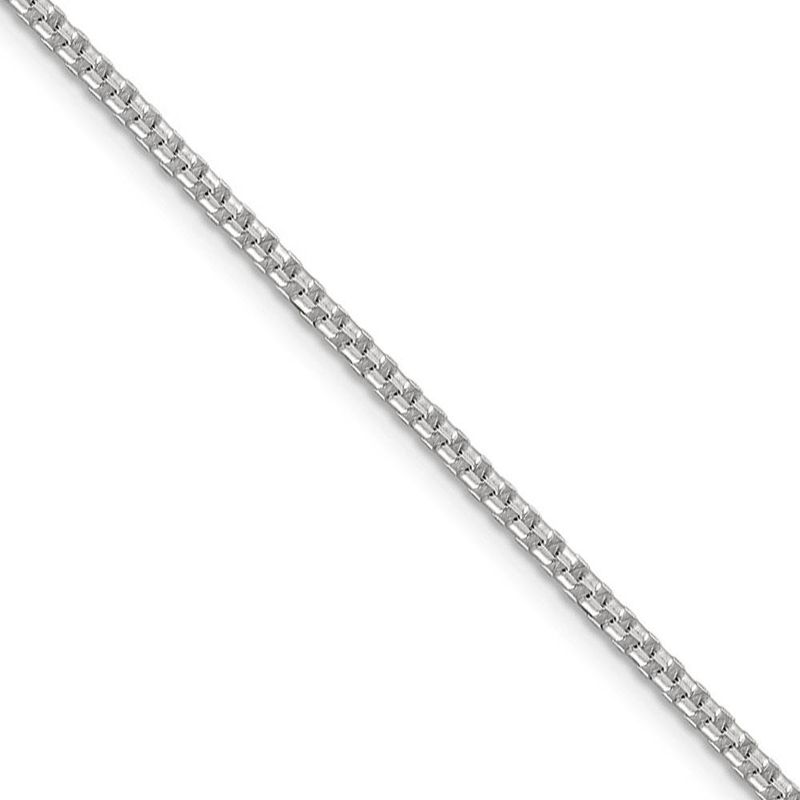 2mm Sterling Silver Solid Round Box Chain Necklace, 18 Inch